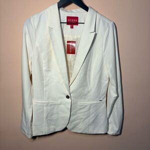 Guess Los Angeles Delaine Blazer Warm White Size M NWT